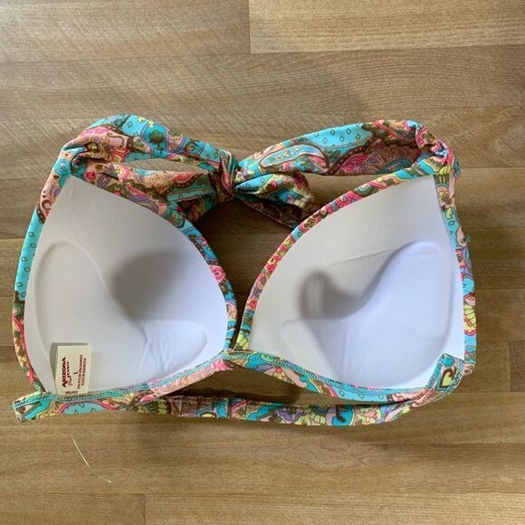 𝅺arizona Jean Company Paisley Print Bikini Top - Picture 2 of 4